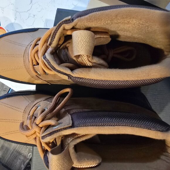 NEW MENS SZ 12 CHESTNUT UGG EMMETT 1115834 LEATHER WATERPROOF WINTER DUCK BOOTS - Picture 10 of 15